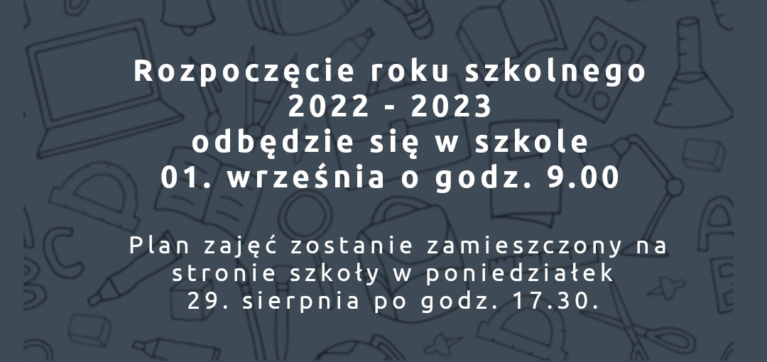 Rozpoczęcie roku szkolnego