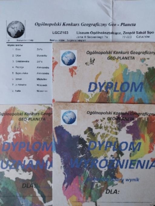 Ogólnopolski Konkurs geograficzny  Geo-Planeta.